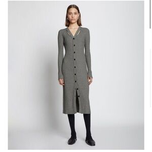 Proenza Schouler Gray Long Sleeve Dress